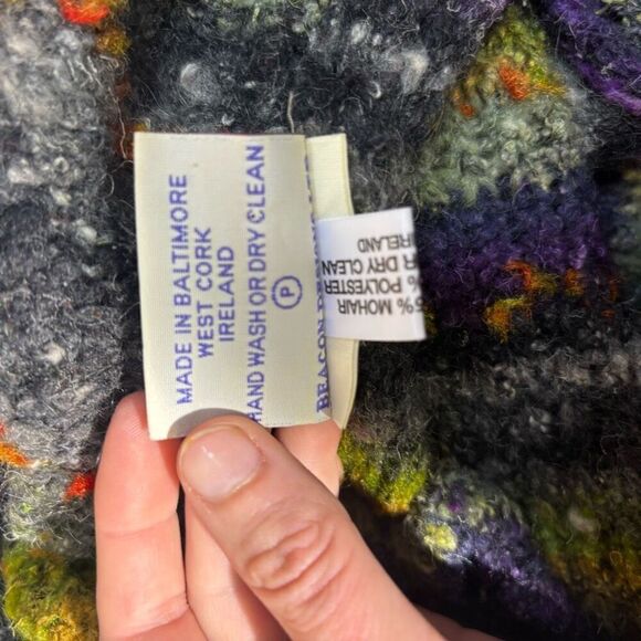 Vintage Bebhinn Marten Silk Mohair Wool Cardigan - L - Picture 8 of 9